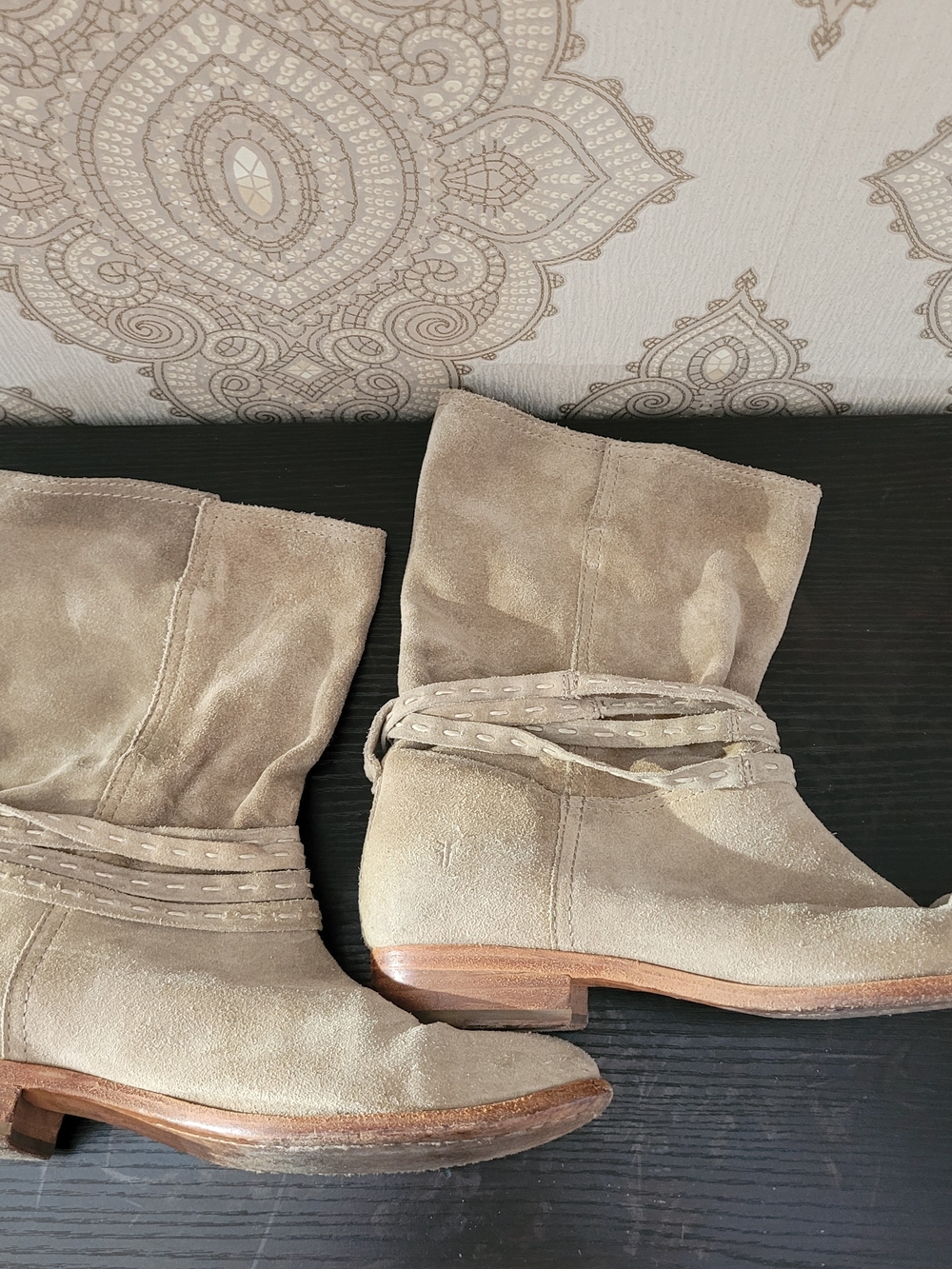 Frye Boho Suede Wrap Ankle Boots